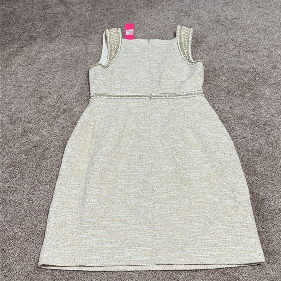 Lilly Pulitzer Dana Shift Dress in Gold Metallic Resort Boucle - Picture 6 of 11